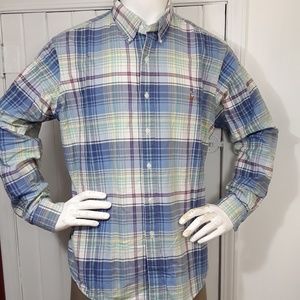 Ralph Lauren Polo Mens Shirt Plaid Long Sleeve